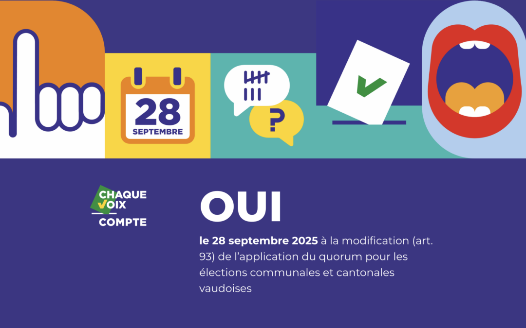 Pour que désormais, chaque voix compte