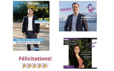 Félicitations aux municipaux élus!