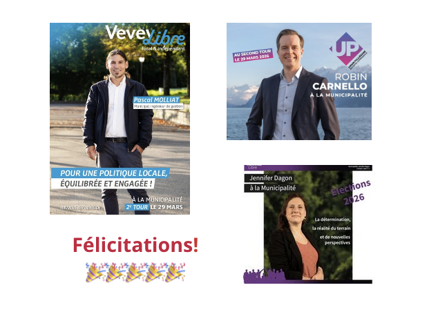 Félicitations aux municipaux élus!